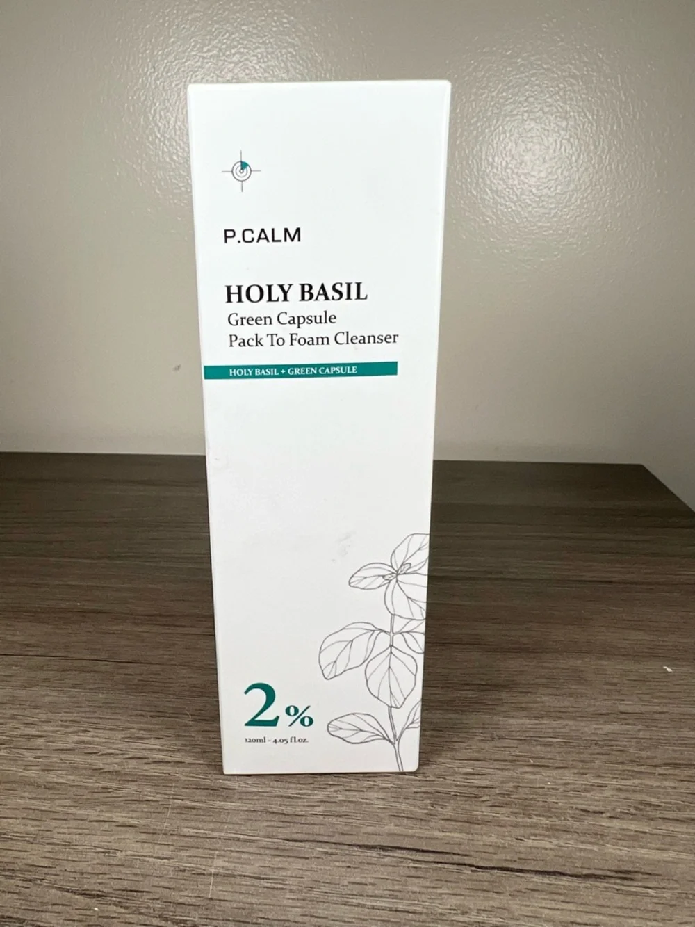 Korean Skincare P.CALM Holy Basil Green Capsule Pack to Foam Cleanser